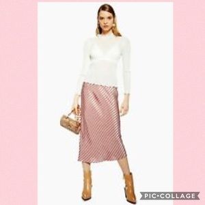 TopShop striped midi mermaid skirt